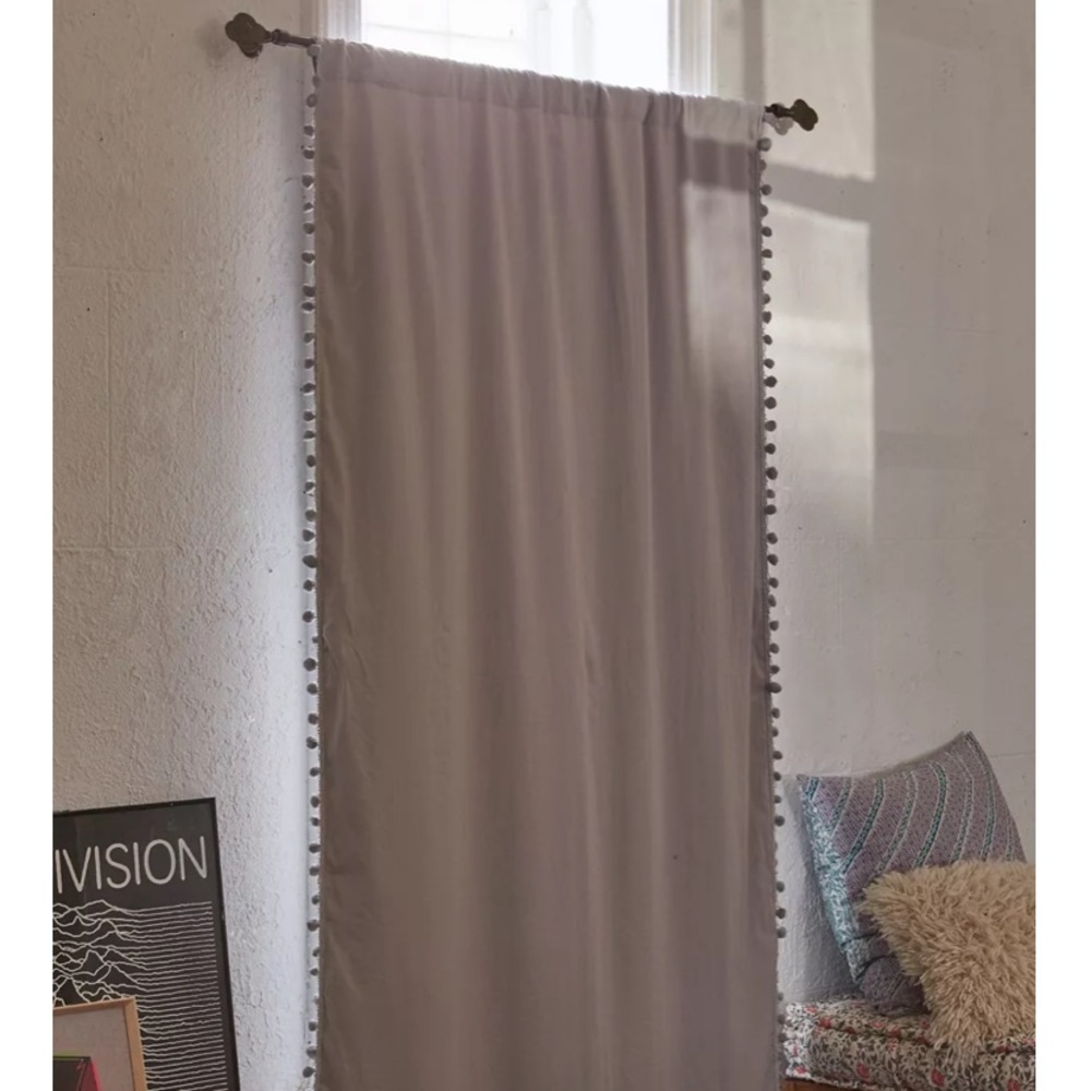 Urban Outfitters grey blackout curtains set of 2